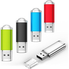 16 GB USB zibatmiņas zibatmiņas komplekts ar 5 atmiņas kartēm Krāsains USB 2.0 zibatmiņas disks ar aizsargvāciņu Mini 16 GB Pendrive datu krātuve Metāla daudzkrāsainas atmiņas kartes Dāvana klasesbiedriem Family Datarm