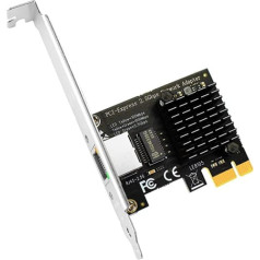 GLOTRENDS 2.5G PCI-E NIC tīkla karte personālajam datoram, RTL8125BG mikroshēma, PCI-Express X1, RJ45 LAN ports, savietojams ar Windows Server/Linux/VMware (LE8105)