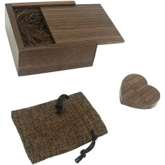 LUCKCRAZY 16 GB USB atmiņas karte Heart Wood ar kastīti