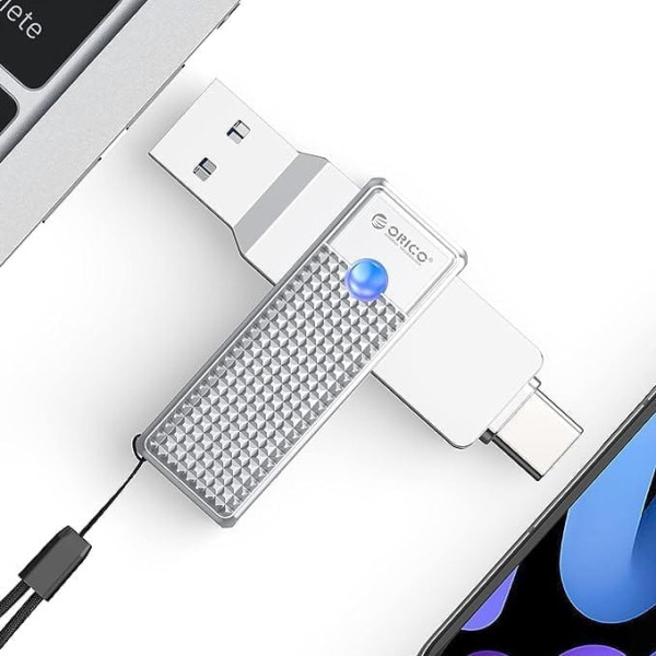 ORICO USB zibatmiņas disks 512 GB 2 vienā USB 3.0 C tipa zibatmiņas disks 405 MB/S UFSD Metāla Memory Stick Dual Drive OTG USB C zibatmiņas disks USB-C viedtālruņiem, planšetdatoriem un klēpjdatoriem, personālajiem datoriem