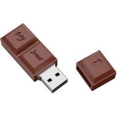 Uflatek USB zibatmiņas disks 128GB šokolādes 128GB Memory Stick USB 3.0 zibatmiņas disks Cartoon Pendrive jaunums zibatmiņas diska ārējā datu krātuve dāvanām