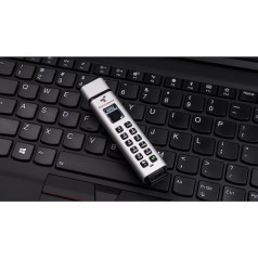 DataLocker Sentry K350 USB 3.0 16GB USB stick microSATA SSD ar AES-256 bitu aparatūras šifrēšanu, OLED displeju un tastatūru, FIPS 140-2 3. līmeņa sertifikācija, saderīga ar DSGVO/GDPR, SK350-016-FE