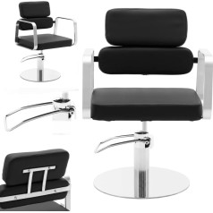 Косметический парикмахерский стул TRURO, высота 46-61 см - черный