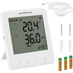 Termohigrometrs, mitruma temperatūras mērītājs ar CO2 sensoru, diapazons - 40 - 125 C 0 - 10000 ppm