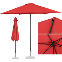Apaļš dārza lietussargs, diametrs 270 cm sarkans