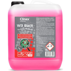 Clinex W3 Bacti 5L baktericīds šķidrums vannas istabu un sanitāro telpu dezinfekcijai un sēnīšu noņemšanai