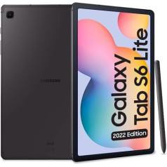 Samsung Galaxy Tab S6 Lite (2022), S pildspalva, planšetdators, 10,4 collu LCD TFT skārienekrāns, Wi-Fi, 4 GB RAM, 64 GB paplašināma, akumulators 7040 mAh, Android 12 Oxford Grey [itāļu versija] 20