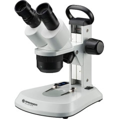 Bresser Microscope Analyth STR 10x - 40x stereo gaismas un caurspīdīgs mikroskops, melns