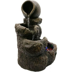 Zen'Light SCFR153 Nivello Nature Fountain, Grey Stone, 25 x 19 x 31 cm