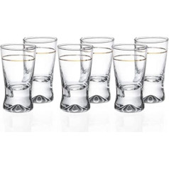 Glasmark Krosno Shot Glass, 25 ml, komplekts pa 6, Shot Brilles, Degvīna glāzes, Shot Glass komplekts Stikls, Alkohols, Drošs trauku mazgājamajā mašīnā, Augstas kvalitātes stikls, neplīstošs