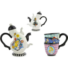 Disney Alice in Wonderland Ceramic Tea Set, 17 oz Teapot with Lid and Tea Cup