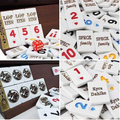 Antochia Crafts personalizētas Rummy flīzes — pielāgotas Rummy kauliņu flīzes