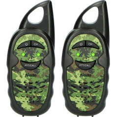 Alecto FR-05 Walkie Talkie for Children - Children's Radios - 3 Kilometres Range - 3 Channels - 2 Radios - Up to 35 Hours Standby - Camouflage