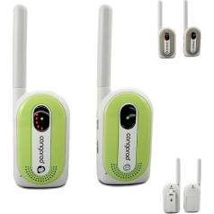 Maternal Instinct Baby Monitor up to 1.3 km Range Receiver with Belt Clip Green