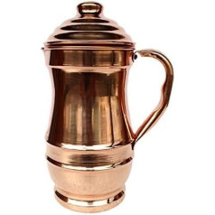 Rastogi Handicrafts RASTOGI Hand Crafted Pure Copper Maharaja Copper Jug for Ayurvedic Health Benefit