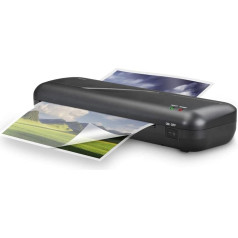 Hama Laminator A4 with Laminating Pouches A4, A5, A6 and for Business Cards (4-in-1 Set Laminator with Foils, Corner Rounder, Cutting Ruler, Hot Laminating at Home, Quick Heating, 80 to 125 mic)