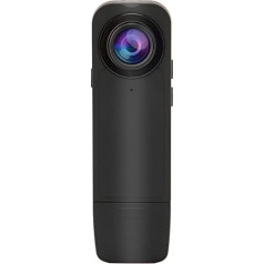 Goshyda Mini korpusa video ierakstītājs, 1080P HD pārnēsājamas slēptās kameras, korpusā piestiprināta videokamera ar automātisku ierakstīšanu, pārnēsājama policijas darbības kamera, 1000 mAh akumulators, lietošanai mājās, ārā, soda na