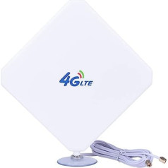 Wodgreat SMA antena, 4G LTE antena Dual Mimo līdz 35 dBi signāla pastiprināšanas tīkla antena SMA 3G/4G mobilajiem tīklājiem, Aircards un LTE maršrutētājam, Huawei B525 LTE antenas kabelis 2 m un 2 x SMA savienojumi