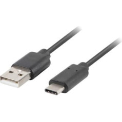 Lanberg USB kabelis cm - am 2.0 1m melns qc 3.0, pilns varš