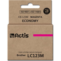 Actis kb-123m tinte (brother lc123m / lc121m nomaiņa; standarta; 10 ml; sarkana)