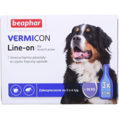 Beaphar drops for ticks and parasites for dogs from 30kg 3x4.5ml