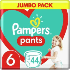 Pampers autiņbiksītes 15kg+, izmērs 6-liels, 44gab