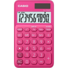 Casio kabatas kalkulators sl-310uc-rd sarkans, 10 ciparu displejs