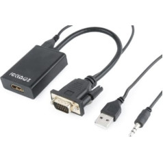 Gembird Adapteris HDMI / 0,15m / USB / AUX / Full HD