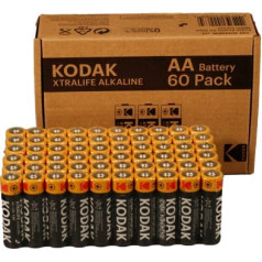 Kodak sārma baterijas xtralife aa lr6 x 60 gab.