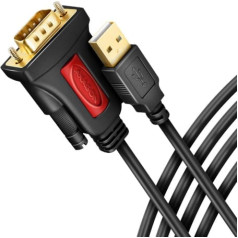 Action ads-1psn adapteris usb 2.0 > rs-232 seriālais ports, 1,5 m kabelis, produktīva mikroshēma