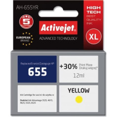 Activejet ah-655yr tinte (hp 655 cz112ae nomaiņa; premium; 12 ml; dzeltena)