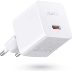 Aukey Pa-y20s balts mini lādētājs 1xUSB-C 20w pd strāvas padeve