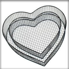 Kieskönig Heart Grid XL augu bļoda kapa dekorēšana kapsēta 42 x 40 x 10 cm