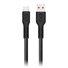 Orno USB-A — USB-C eXc IMMORTAL kabelis, 0,9 m, 30 W, ātra uzlāde, jauktas krāsas