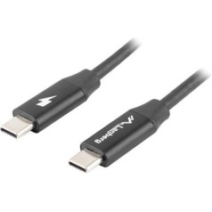 Lanberg usb-c kabelis 2.0 m/m 1.8m premium qc 4.0 barošanas padeve 60w melns ca-cmcm-40cu-0018-bk