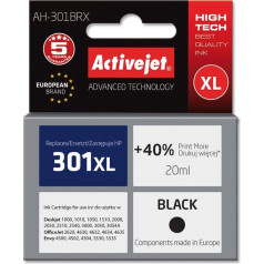 Activejet ah-301brx tinte (HP 301xl ch563ee nomaiņa; premium; 20 ml; melna)