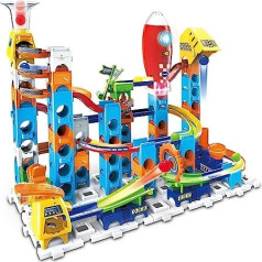 VTech Marble Rush Rocket Set M100 E — interaktīvs marmora skrējiens ar aizraujošiem trases elementiem, dažādu montāžas iespēju un gaismas un skaņas efektiem — bērniem vecumā no 4 līdz 12 gadiem