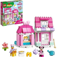 LEGO 10942 Duplo Disney Minnies māja ar kafejnīcu, Minnijas peles būvēšanas rotaļlieta meitenēm un zēniem no 2 gadu vecuma, bērnu rotaļlieta ar leļļu namiņu