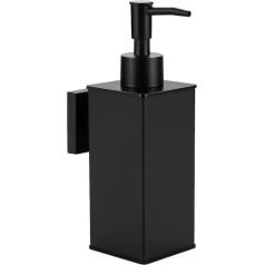 LBSYSLB Black Soap Dispenser, Refillable Wall Soap Dispenser, Premium Aluminium Rustproof Hand Soap Dispenser for Bathroom, Kitchen, Home, Hotel Decor, 240 ml