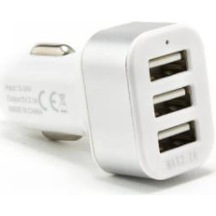 Sbox Car Charger CC-331W 3.1A white/silver