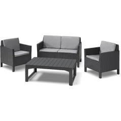 Allibert Chicago Lounge Set Graphite/Cool Grey