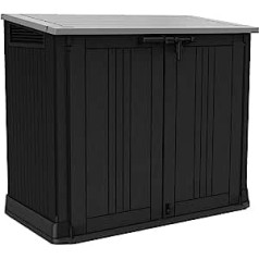 Keter Store it Out Nova Plastic Garden Shed 32 x 71,5 x 113,5 cm Tumši pelēks ar gaiši pelēku vāku