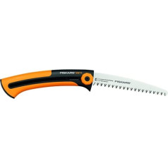 Fiskars SW72 1000612 Rokas zāģis koka līstēm un plāksnēm, zāģa asmens garums ar smalkiem zobiem 16 cm, ievelkams nerūsējoša tērauda zāģa asmens/plastmasas rokturis, melns/oranžs, Xtract, melns/oranžs, daudzkrāsains, 123870