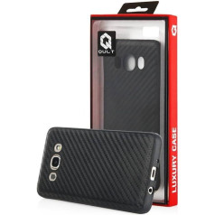 Qult Luxury Carbon Back Case Aizmugurējais Silikona Apvalks Priekš LG K420 K10 Melns