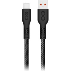 Orno USB-A — USB-C eXc IMMORTAL kabelis, 0,9 m, 30 W, ātra uzlāde, jauktas krāsas