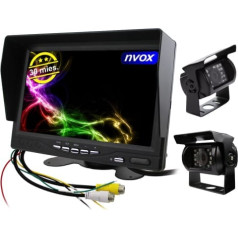 Nvox 7 collu 4pin 12v 24v LCD automašīnas monitors un 2 kameras