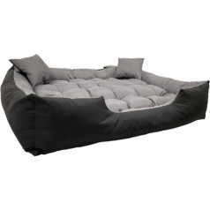 AIO ECCO suņu gulta 115x90 / 130x105 cm pelēka un melna