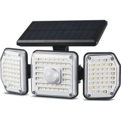 Saules LED lampa ar kustības sensoru Maclean IP65, 4W, 320lm, 4000K, Li-ion 1200 mAh, 3 darbības režīmi MCE615