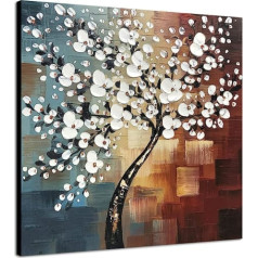 Wieco Art – Morning Glory 100% Hand Painted Modern Abstract Art Oil Painting on Canvas Wall Art for Home Decoration Floral Decor UK FL1089 6060