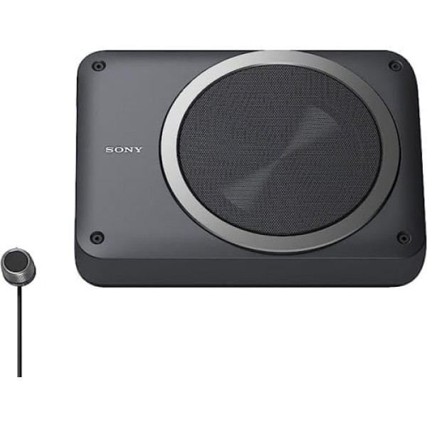 Sony XS-AW8 Compact Active Power Subwoofer 160 W maks. Izejas jauda: plāns, stilīgs 8 collu alumīnija korpuss, aktīvais zemfrekvences skaļrunis ar tālvadības pulti.